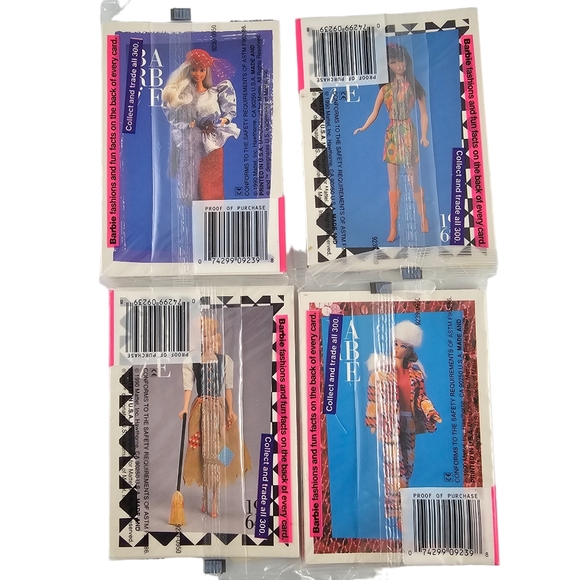NWT Vintage 90's Barbie Trading Cards Lot of 4 10 packs Fashion Special Edition - Picture 2 of 9